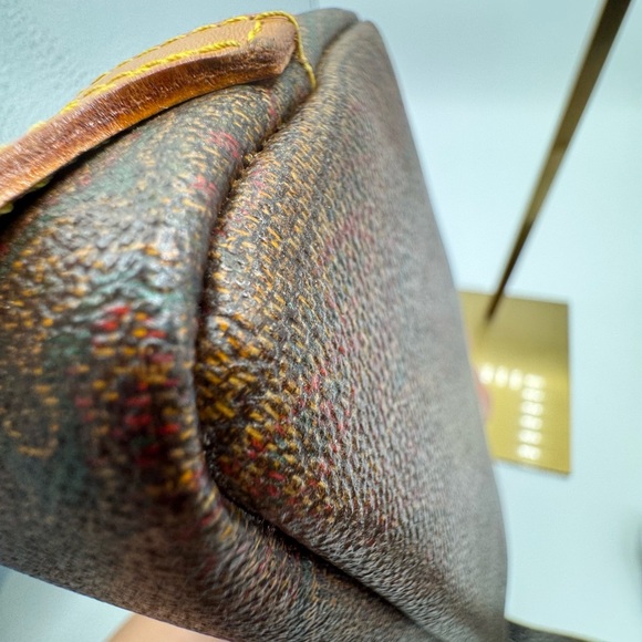 ETRO Milano Paisley Elegant Brown Leather Toiletry / Make Up Bag - Picture 10 of 15